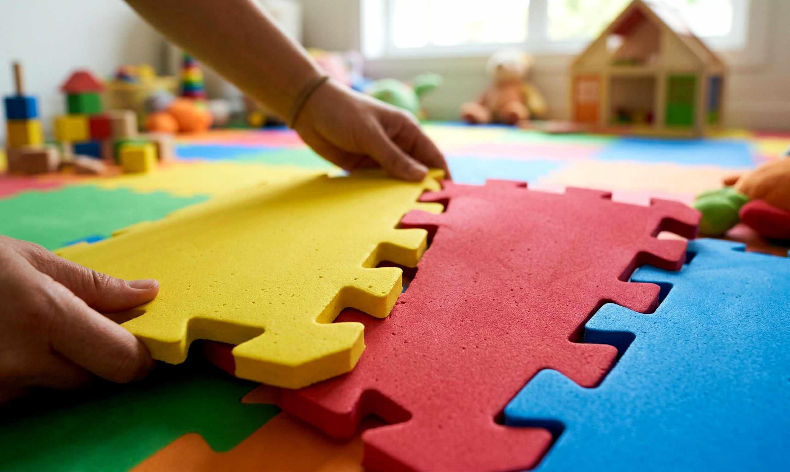 EVA-плитки пазловые для детской игровой комнаты
