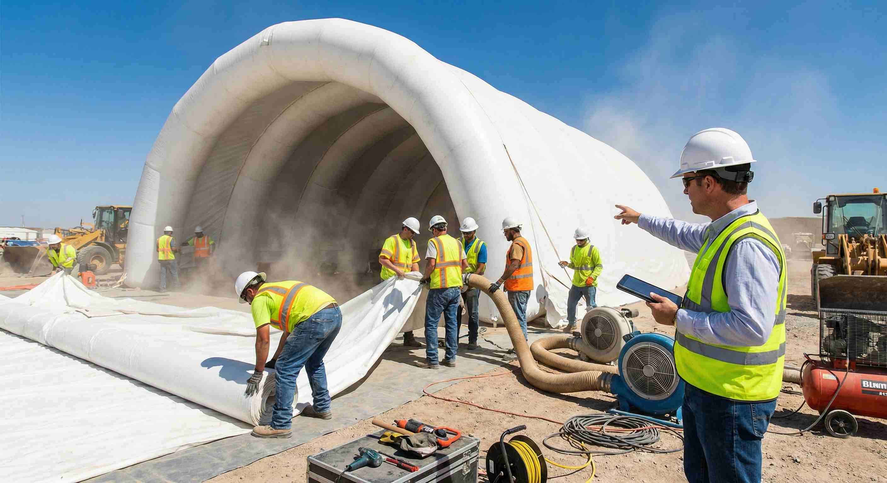 Быстрый монтаж ангара