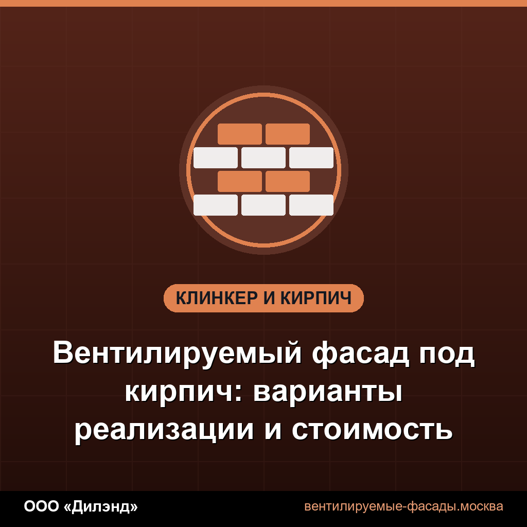 Вентилируемый фасад под кирпич: варианты реализации и стоимость