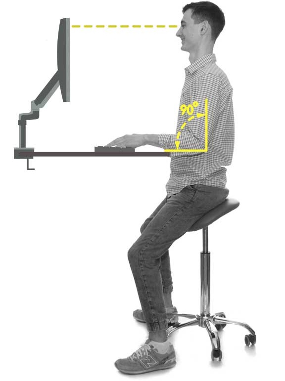Правильная посадка на стуле-седле