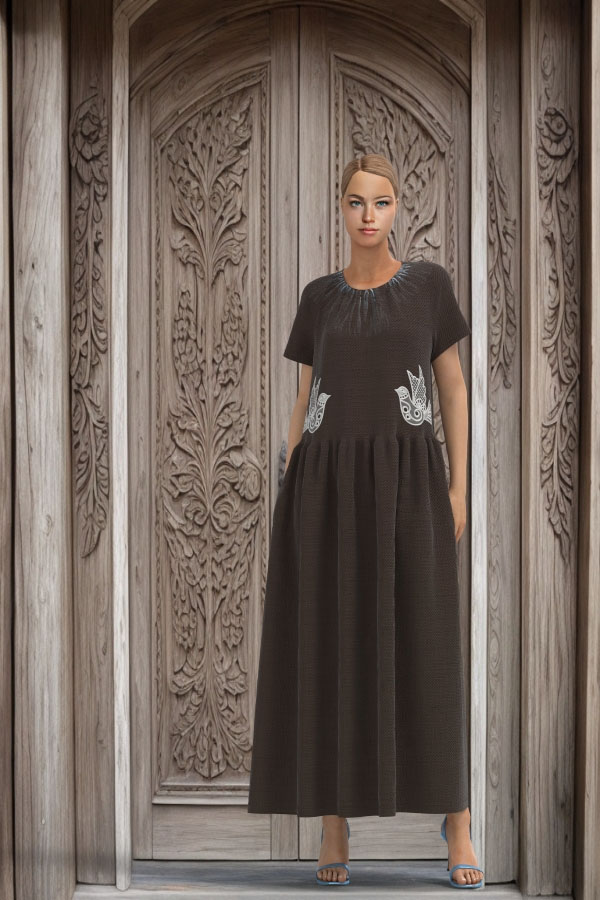 Льняное платье. Marisha-42-5367-linenby.by