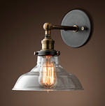 Бра 20th c. Factory filament Clear Glass