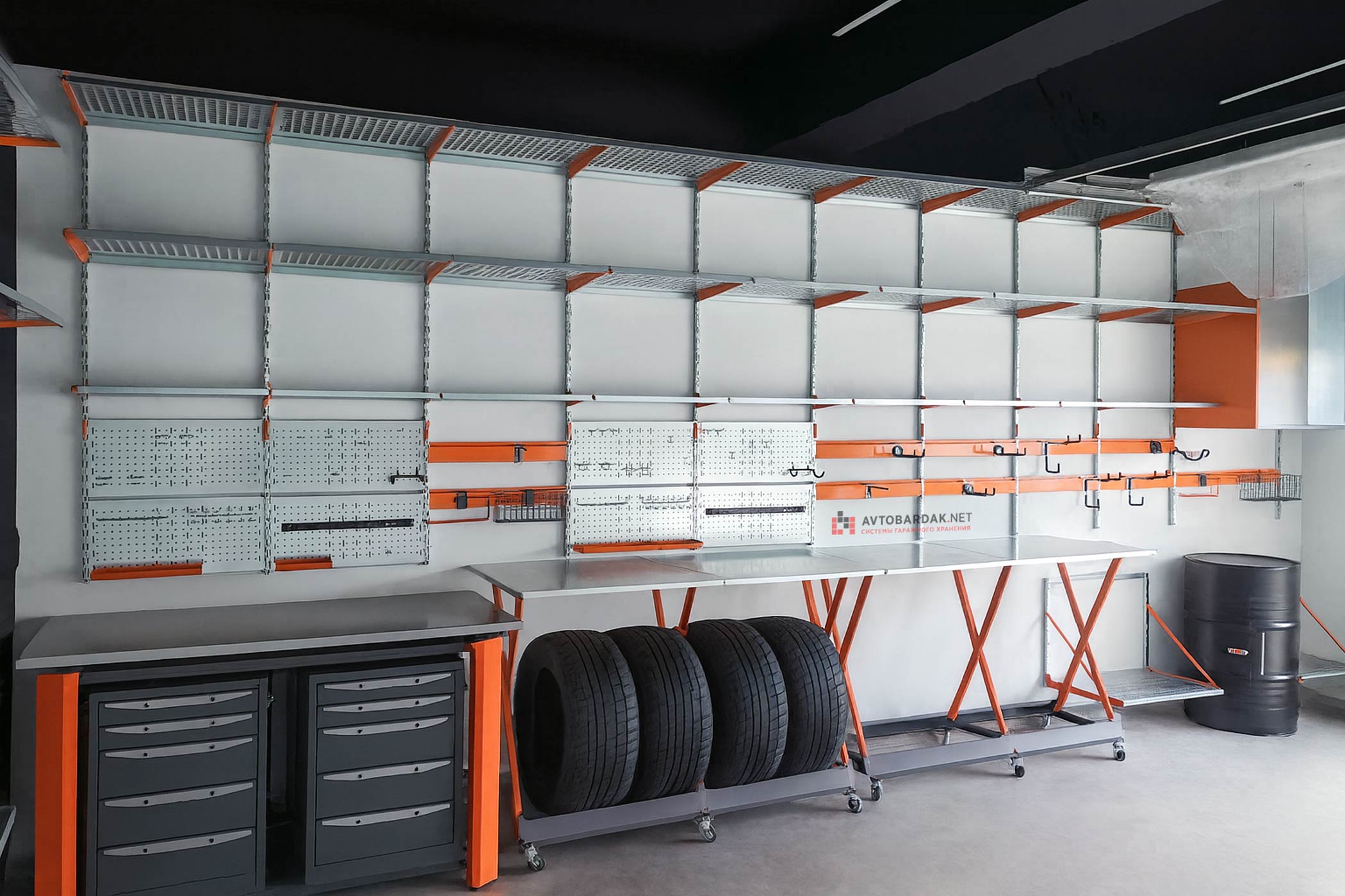 Настенные металлические полки