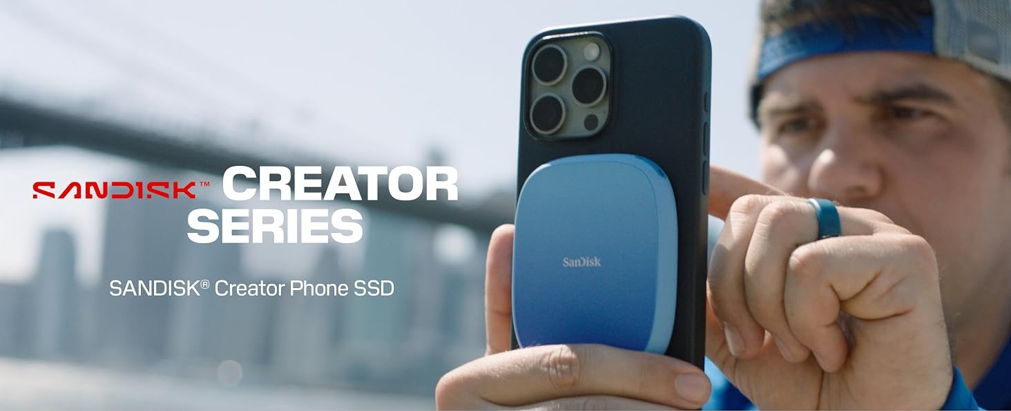 купить Внешний SSD Sandisk Creator 1TB MagSafe - USB-C, Синий | Blue