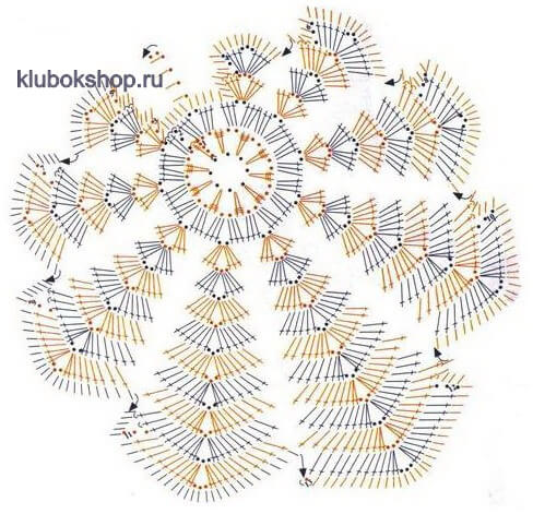 Вяжем листик крючком