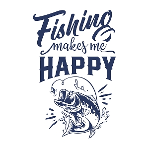 принт Fishing makes me happy