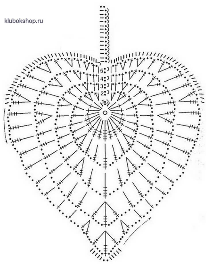 Схемы листиков крючком -