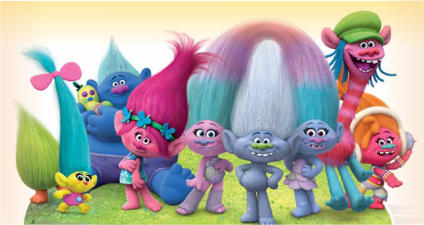 Персонажи мультфильма ТРОЛЛИ (TROLLS)