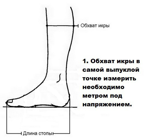 Как замерить обхват голени