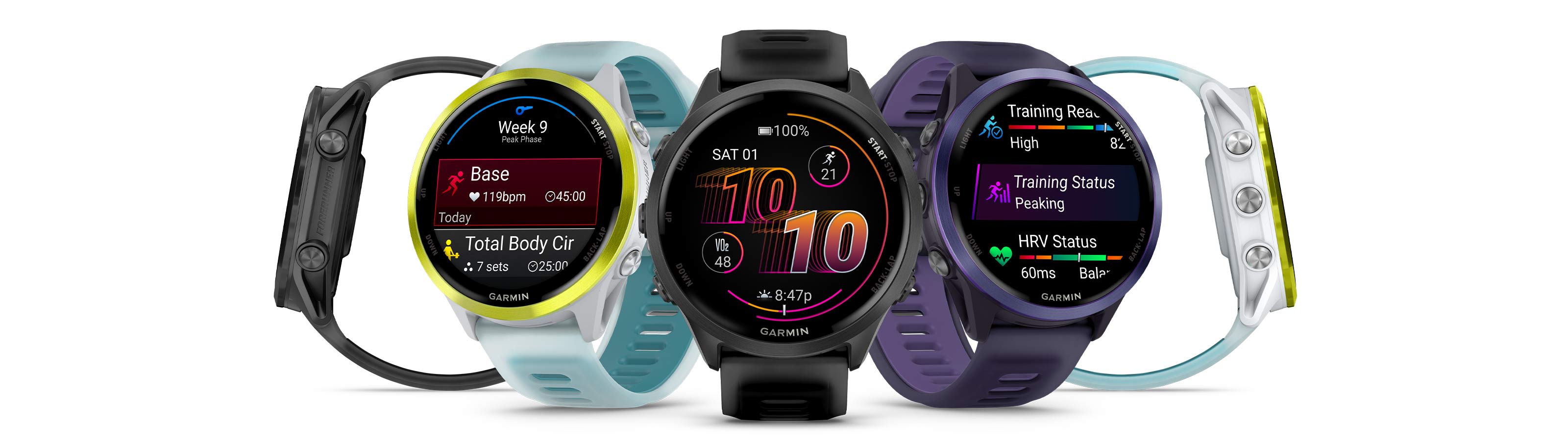 Умные часы Garmin Forerunner 570 - 47 мм сланцево-серый алюминий с черным ремешком: официальное изображение