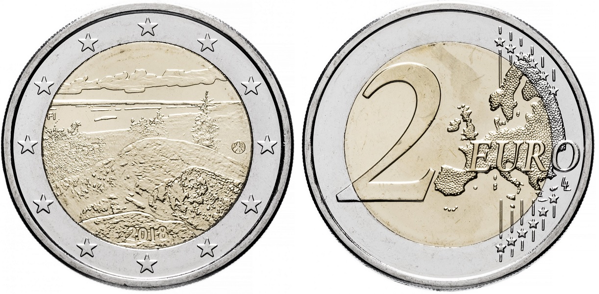 2 евро Финляндии 2018