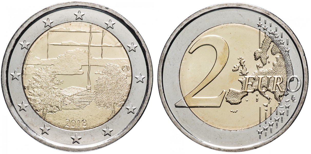 2 евро Финляндии 2018