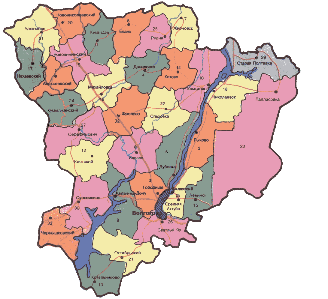 Г волгоград область. Карта Волгоградской обл. Карта Волгоградской области по районам. Карта Волгоградской области с районами. Карта Волгоградской Волгоградской области с районами.