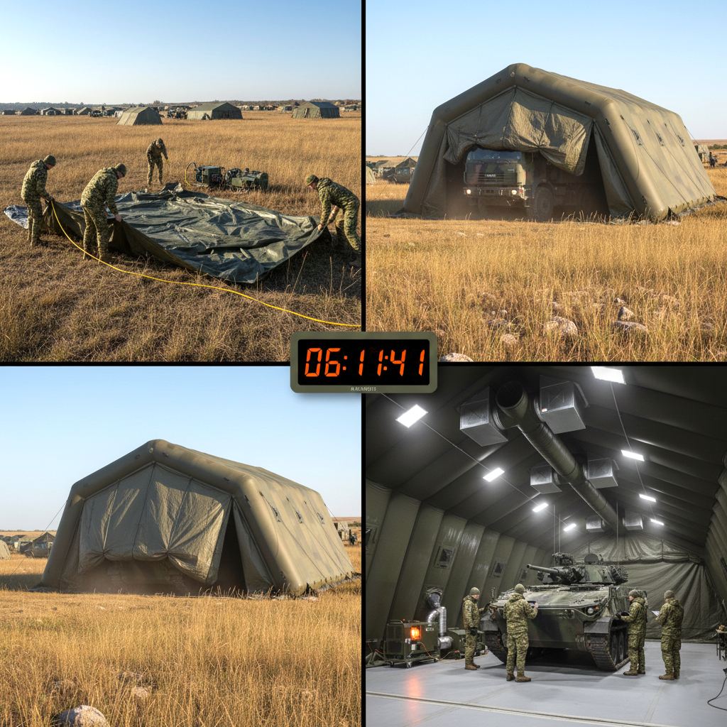 Быстрое развертывание пневмоангара