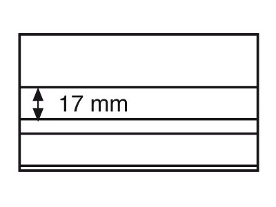 Планшет для марок Standard 148x85 мм, 2 полоски, черная основа, уп. 100 шт
