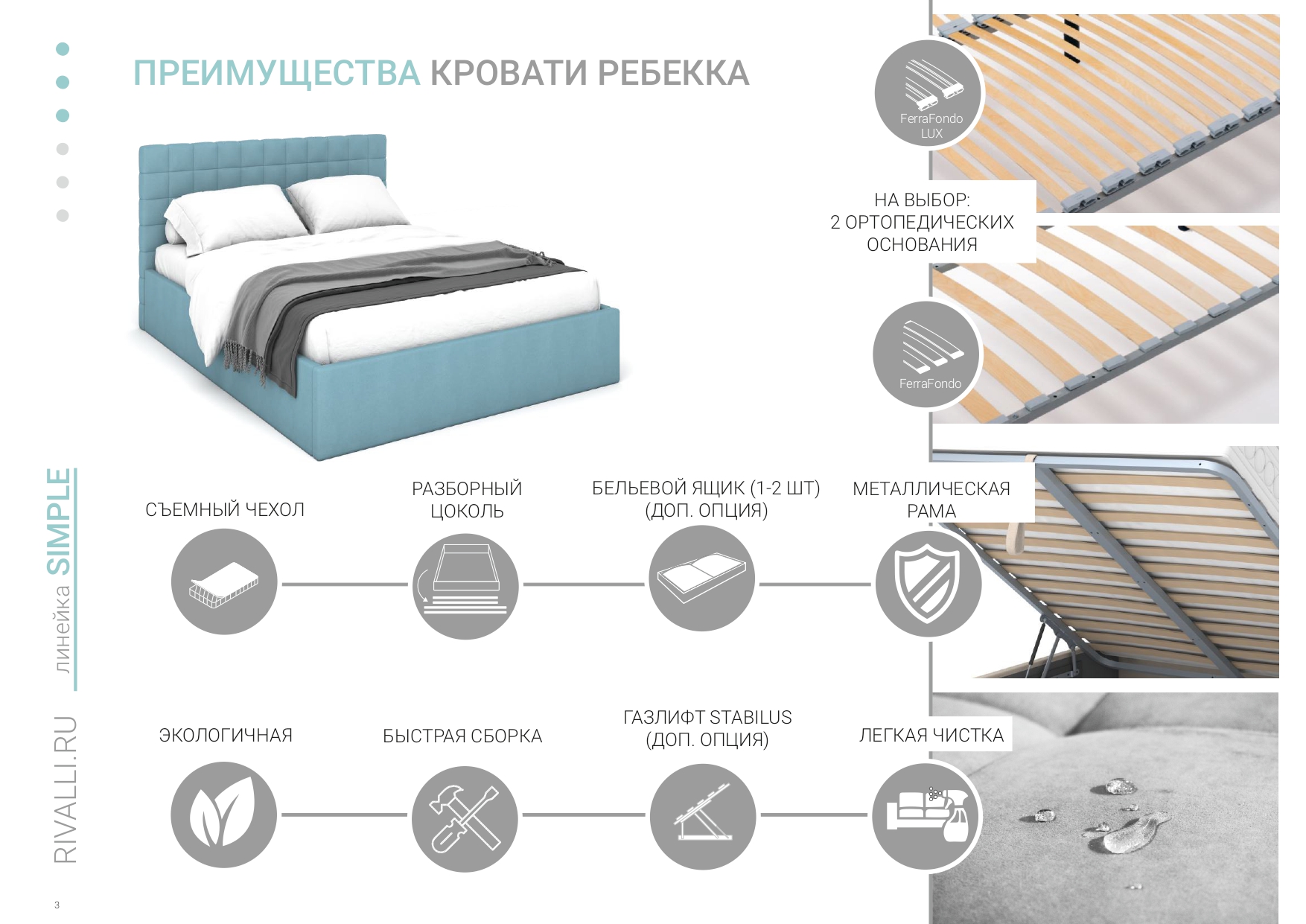 Сборка кровати с ортопедическим основанием без подъемного механизма