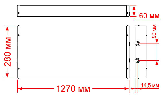 Габаритные размеры стекла СС-117Б судового светильника