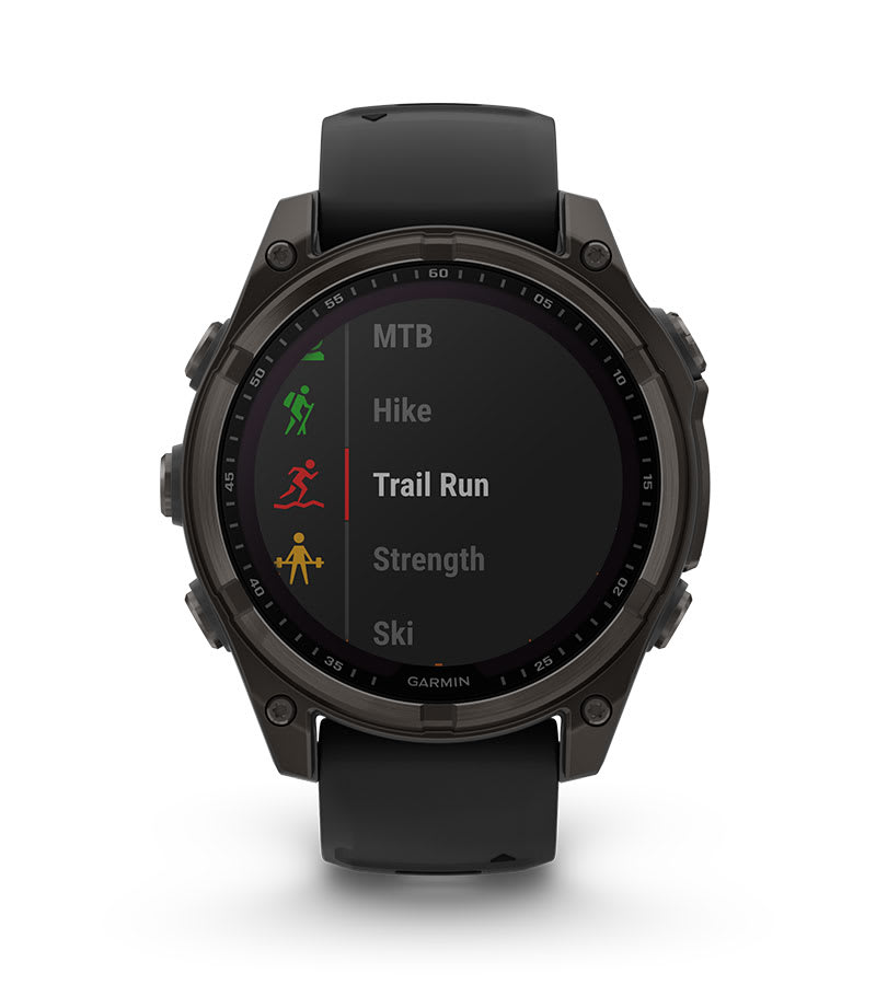 Умные часы Garmin Fenix 8, 47 мм, Solar, Sapphire Carbon Gray DLC Titanium with Black/Pebble Gray Silicone: ПРОЧНАЯ КОНСТРУКЦИЯ