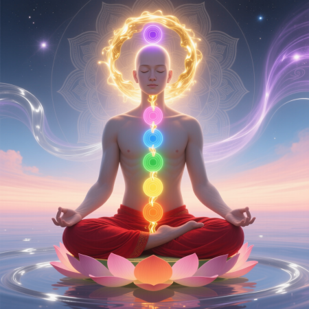 <img src="kundalini-awakening-energy.jpg" alt="Kundalini awakening energy visualization with glowing chakras along the spine representing spiritual transformation">