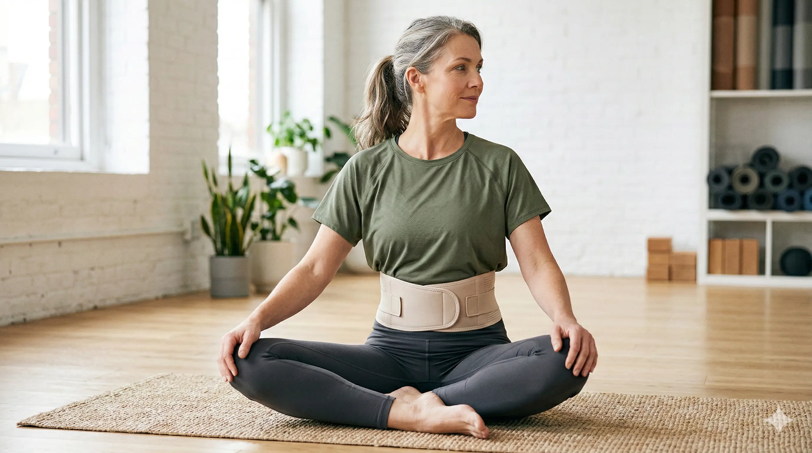 Поддерживающий бандаж как дополнение к упражнениям