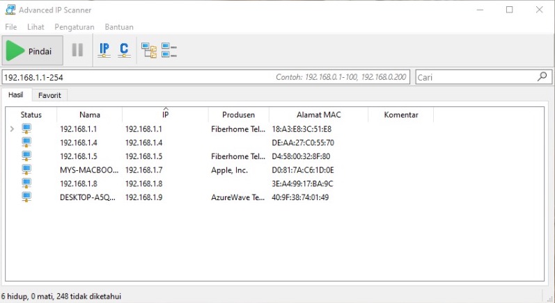 Cara mengetahui siapa saja yang menggunakan WiFi kita melalui IP Scanner