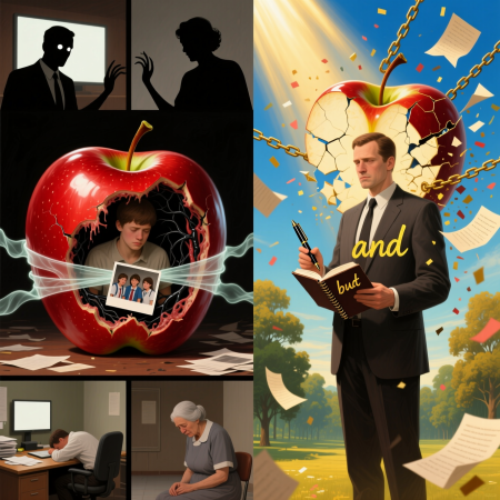 <img src="breaking-free-life-scripts-transformation.jpg" alt="Illustration of escaping unconscious life scripts and rebuilding authentic personal story">