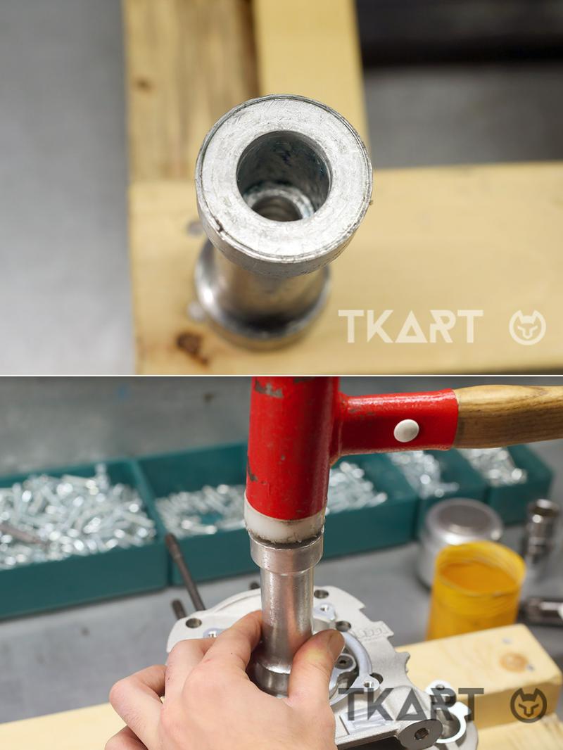 Установка сальника в картер с помощью специальной втулки