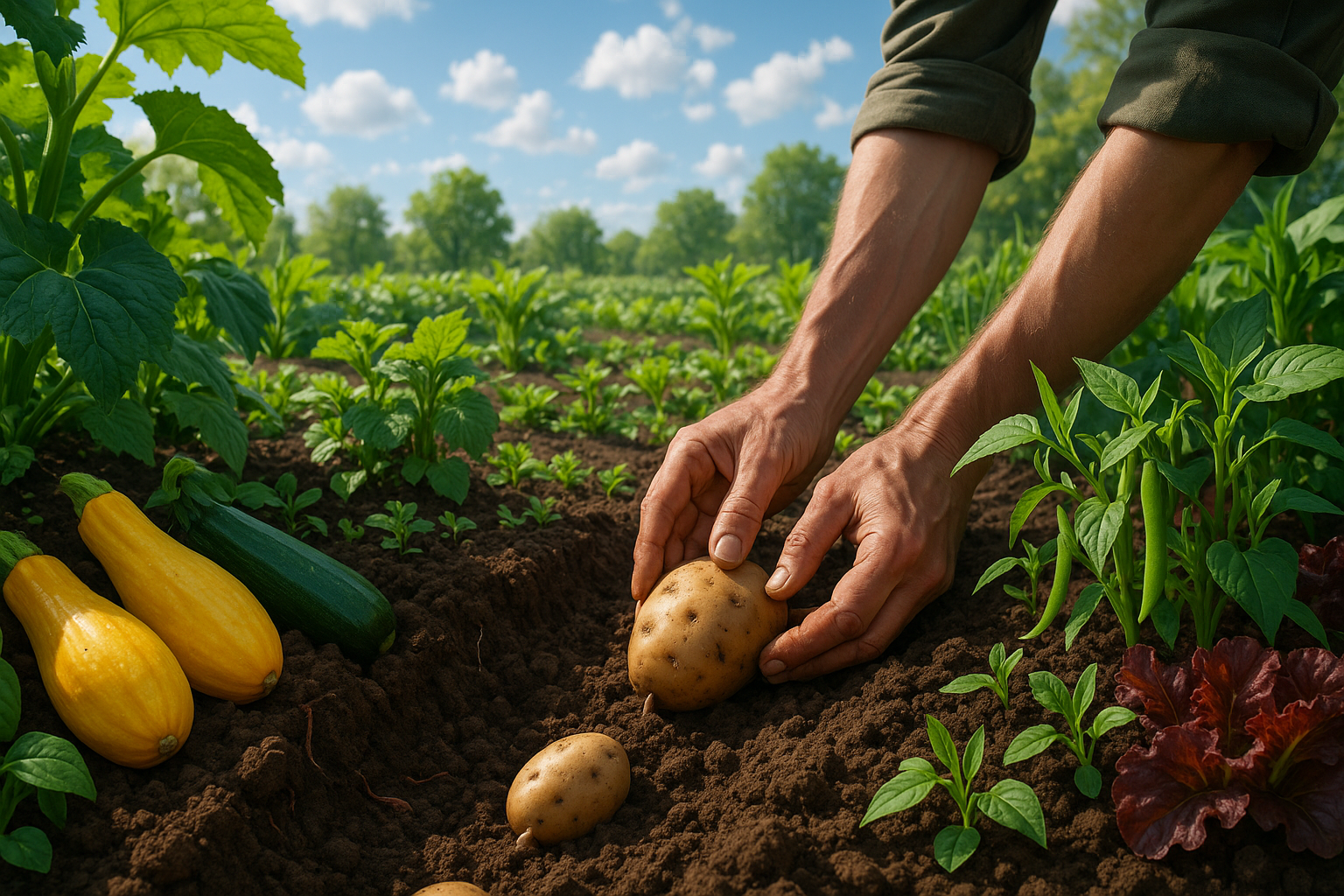 Схема совместной посадки овощей на грядке в открытом грунте