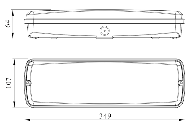 Чертеж эвакуационного указателя Moncato DP629 IP65