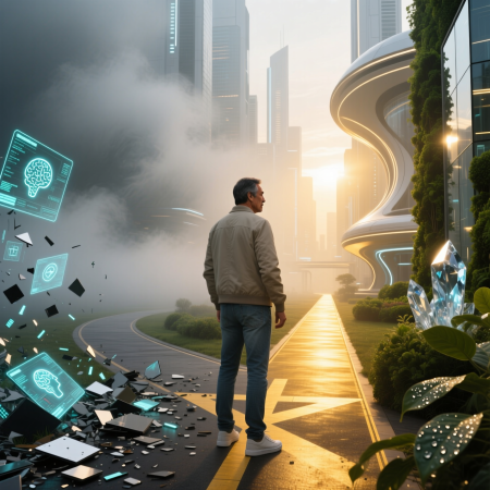 <img src="mental-health-crossroads-2026.png" alt="A person choosing the path of mental health and recovery over digital chaos in 2026">