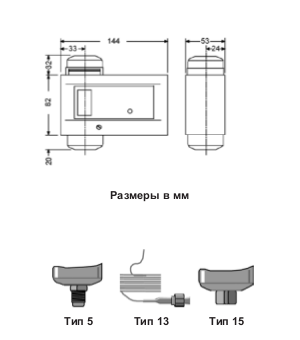  Размеры реле давления Johnson Controls P28DN-5C