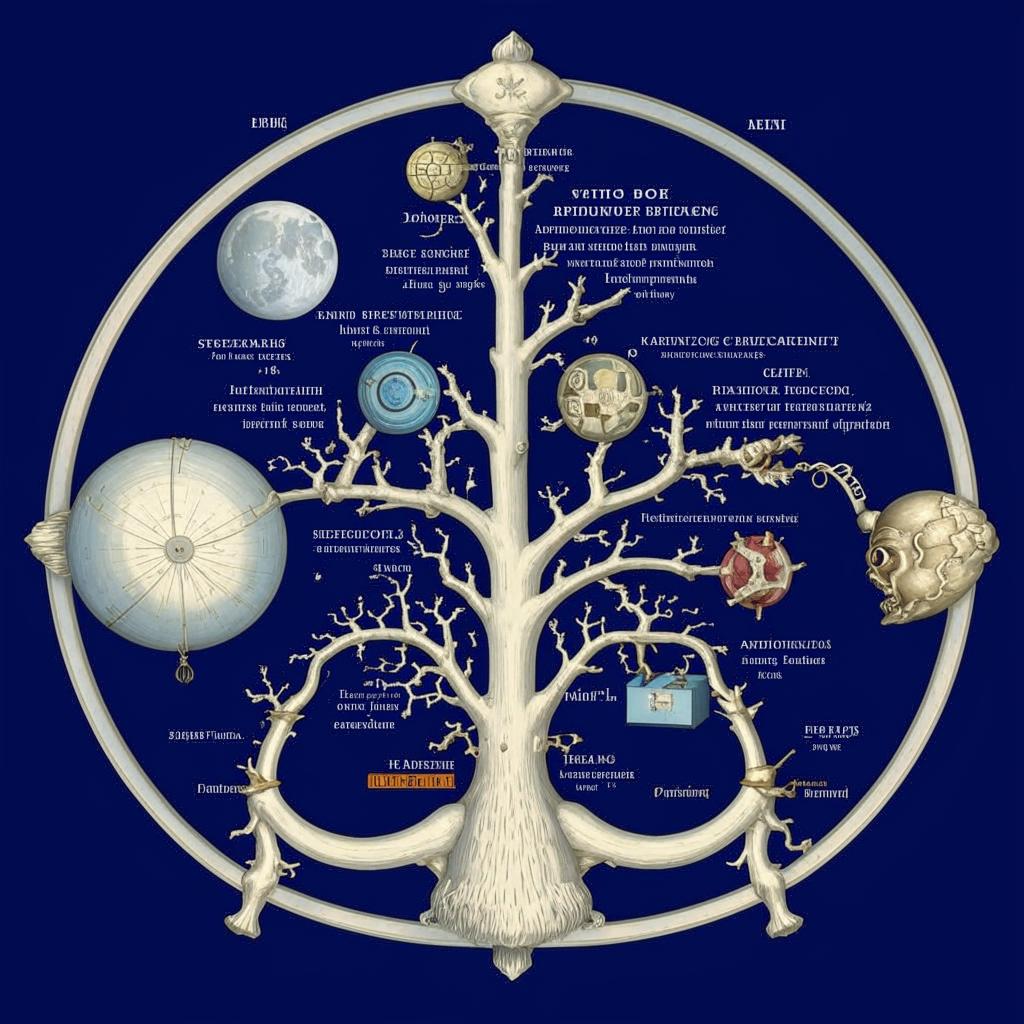 argyrosis, right branch to Slavic SEREBRO with a crescent moon, vintage anatomical sketch style, silver and dark blue, white background --ar 16_9__Kandinsky 3.1.jpg