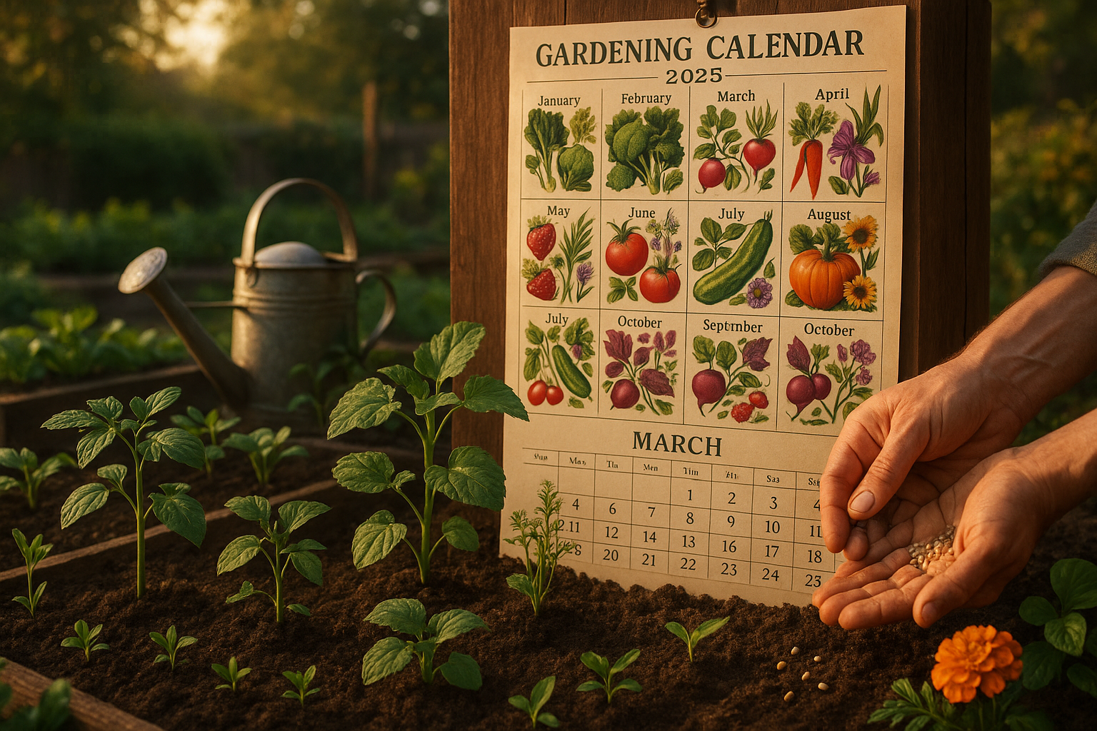 Посевной календарь садовода на 2025 год с указанием лунных фаз и благоприятных дней для посадки растений
