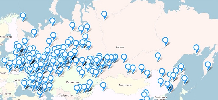 Карта пунктов сдэк в москве