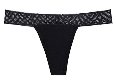 Гигиенические менструальные трусики Dulcie  String, черные