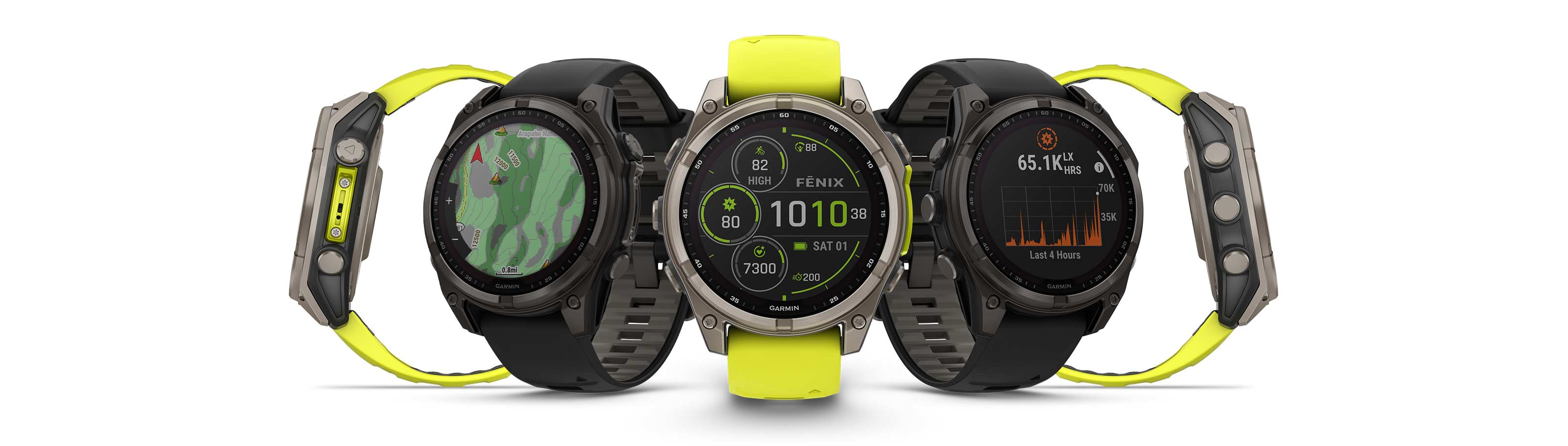 Умные часы Garmin Fenix 8, 47 мм, Solar, Sapphire Carbon Gray DLC Titanium with Black/Pebble Gray Silicone: официальное изображение