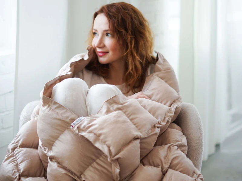 Утяжелённое одеяло OBYATIA Comfort — тёплое и пышное