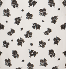 Белый, чёрные мелкие цветы