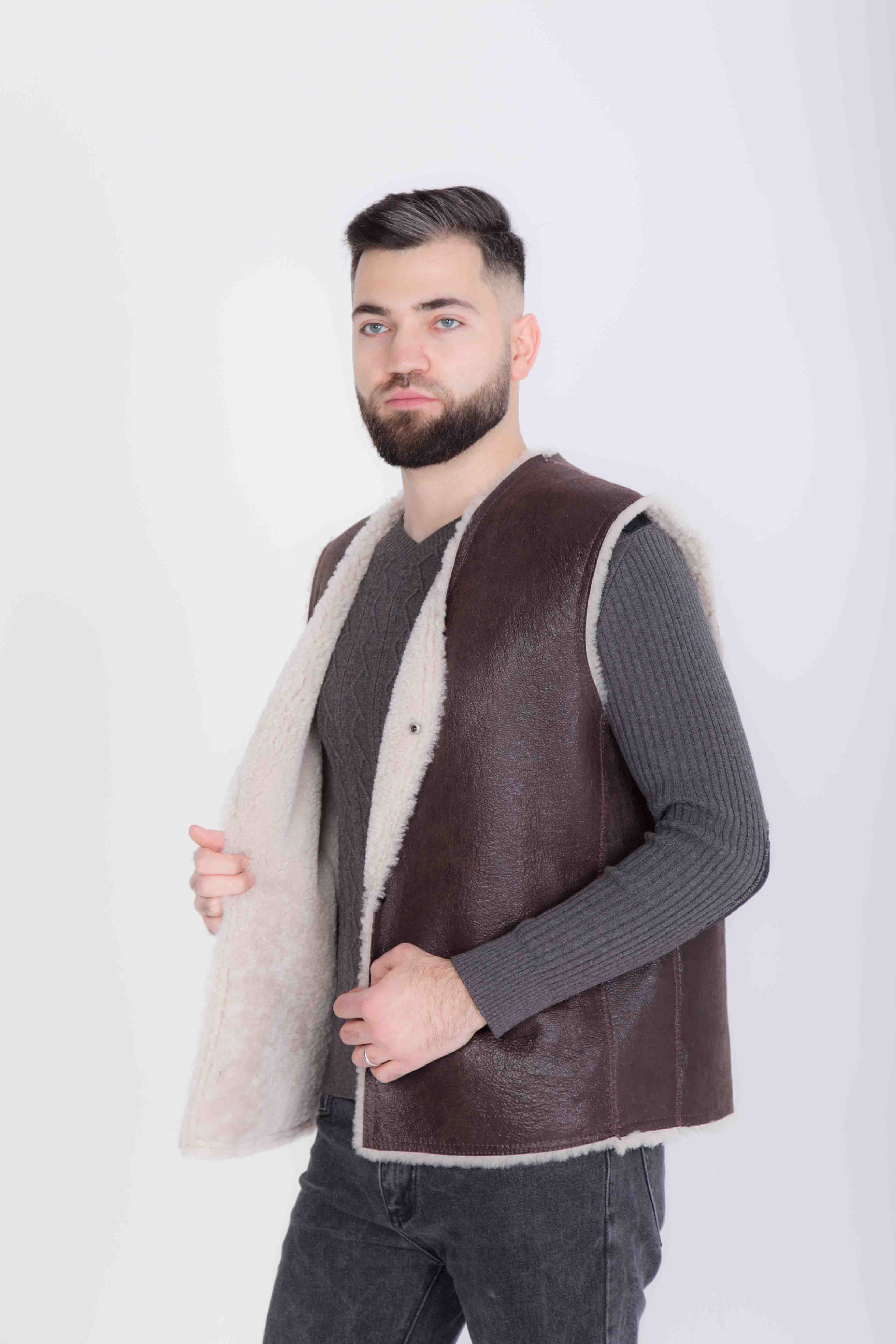 sheepskin vest cowboy