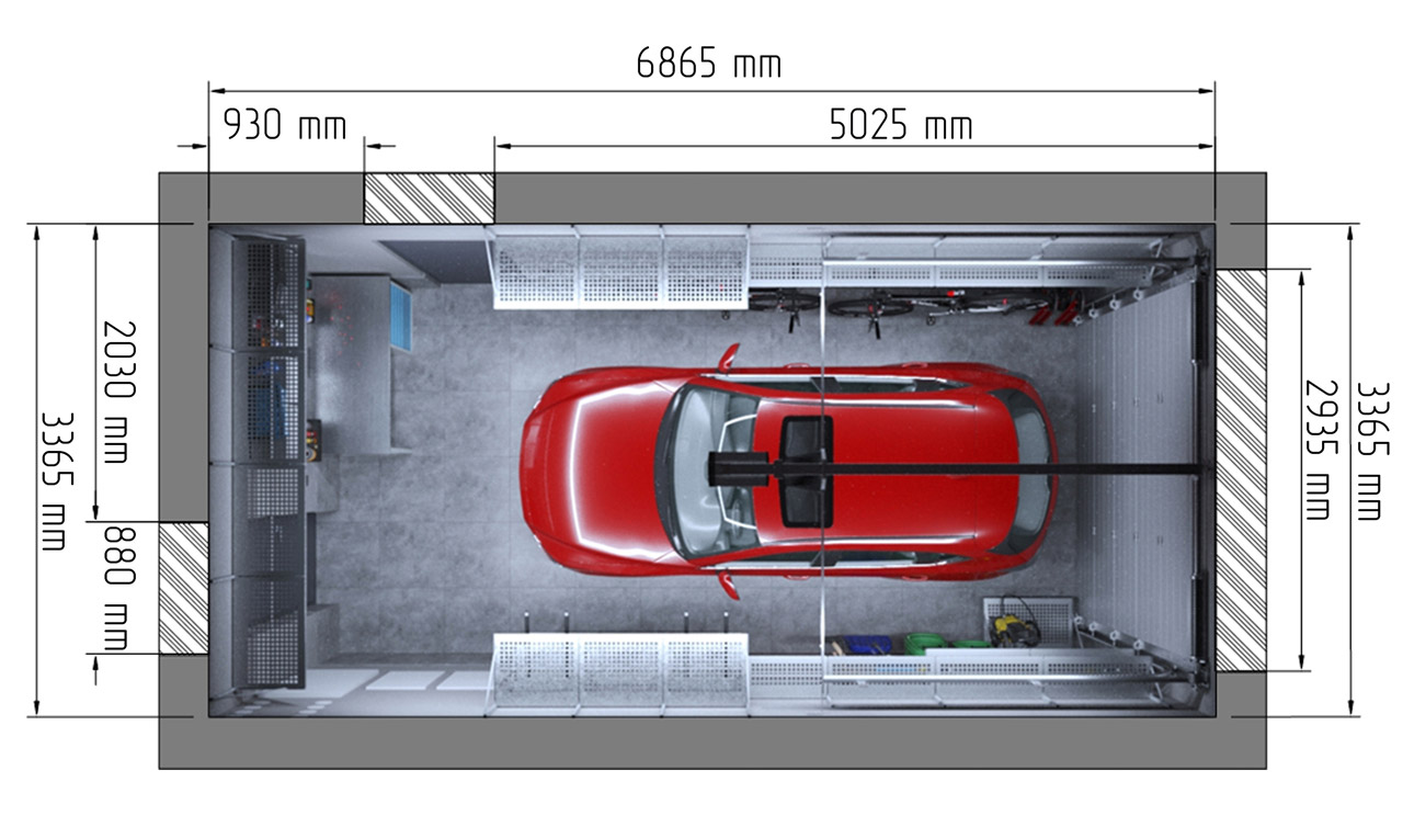 Обустройство гаража системой хранения