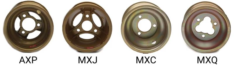 Типы дисков OTK &mdash; со спицами, с удлинёнными спицами, плоский и перфорированный