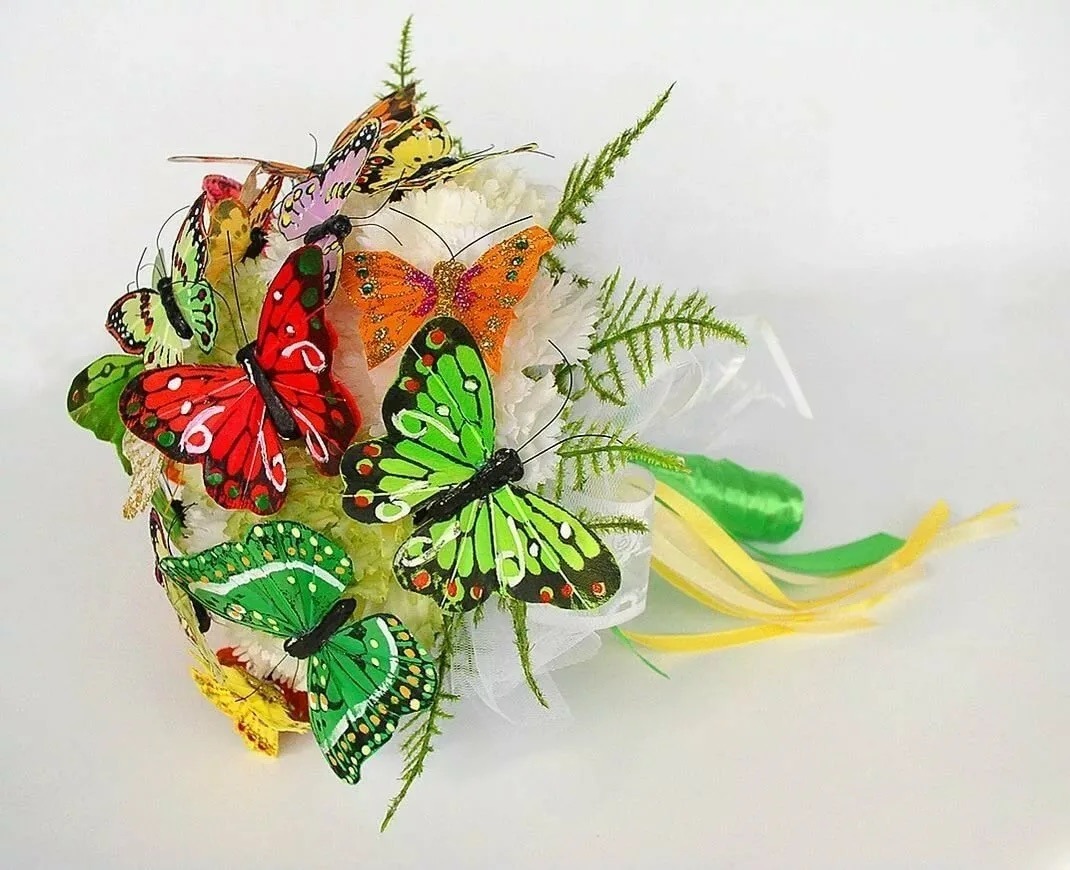 3 шт., декоративные бабочки-бабочки из искусственных перьев