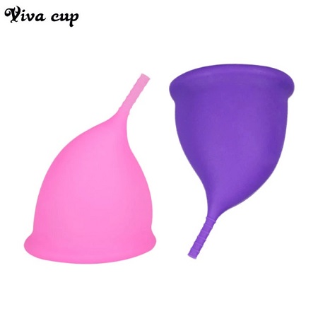 Viva Cup анатомической формы. Розовая.Фиолетовая