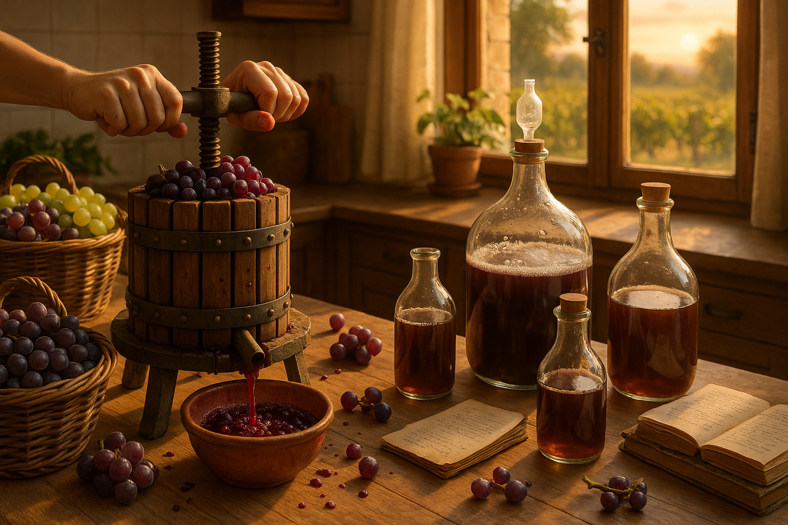 Гроздья винограда разных сортов для домашнего вина