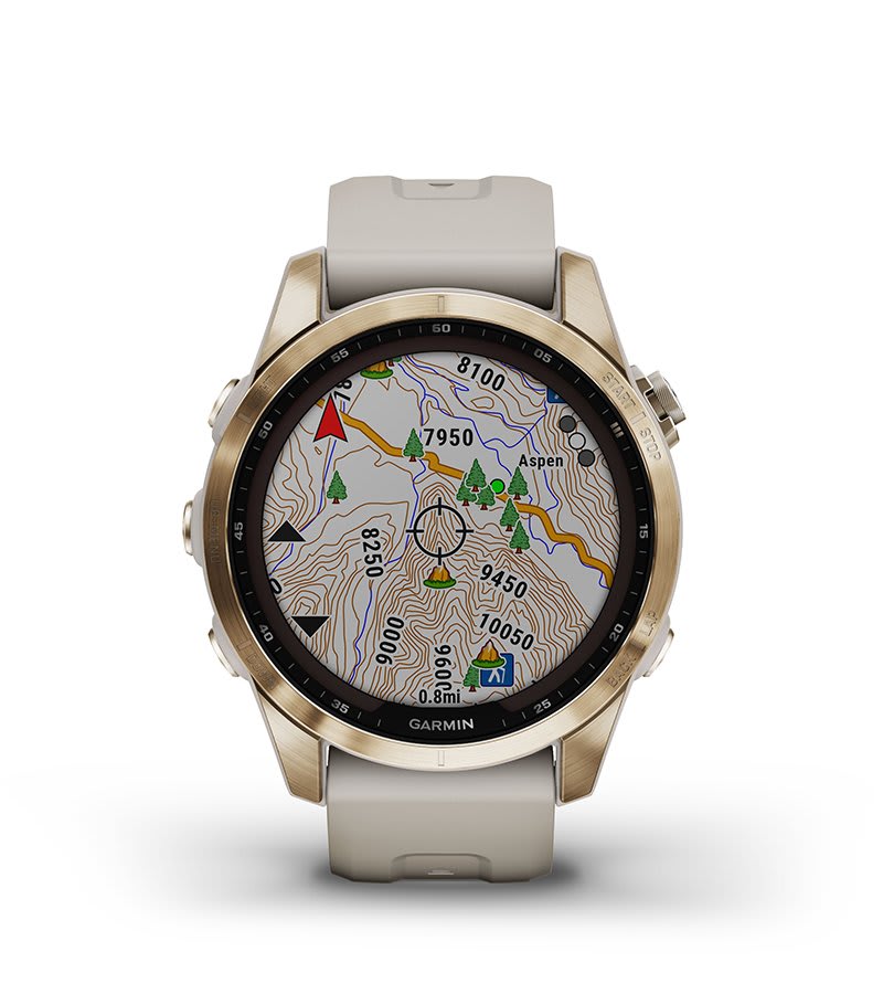 Умные часы Garmin Fenix 7S Sapphire Solar титановый кремово-золотой с светло-песочным силиконовым ремешком: ДИНАМИКА ЛЫЖНЫХ ТРЕНИРОВОК