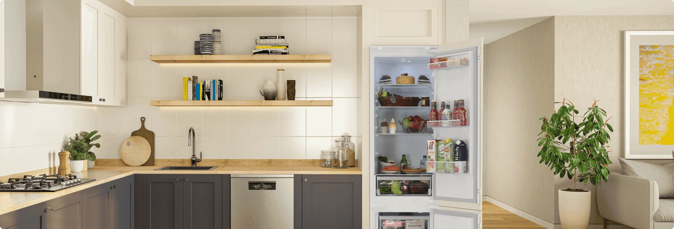 Обзор встраиваемого холодильника Hotpoint HBH20