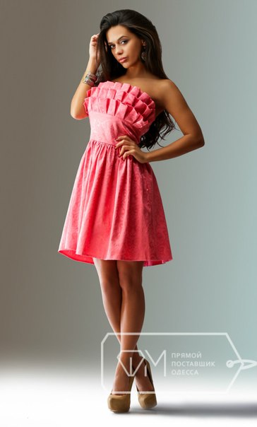 розовое платье Фабрика Моды