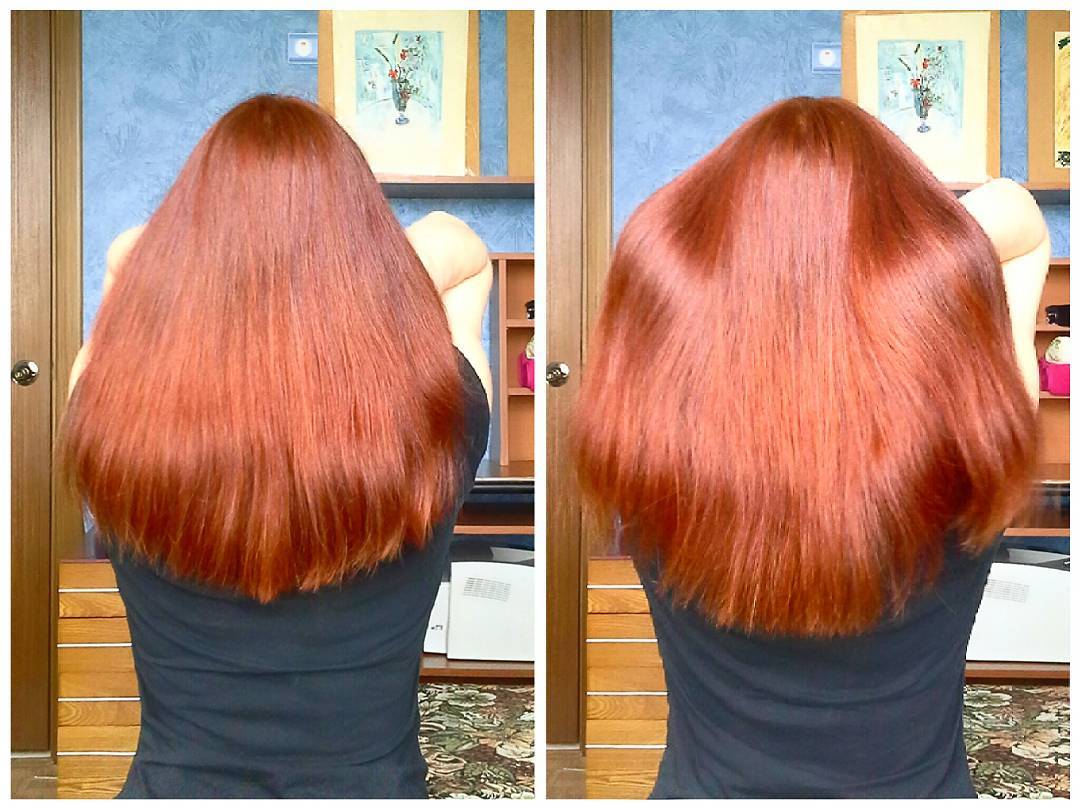 Хна для волос фото до и после