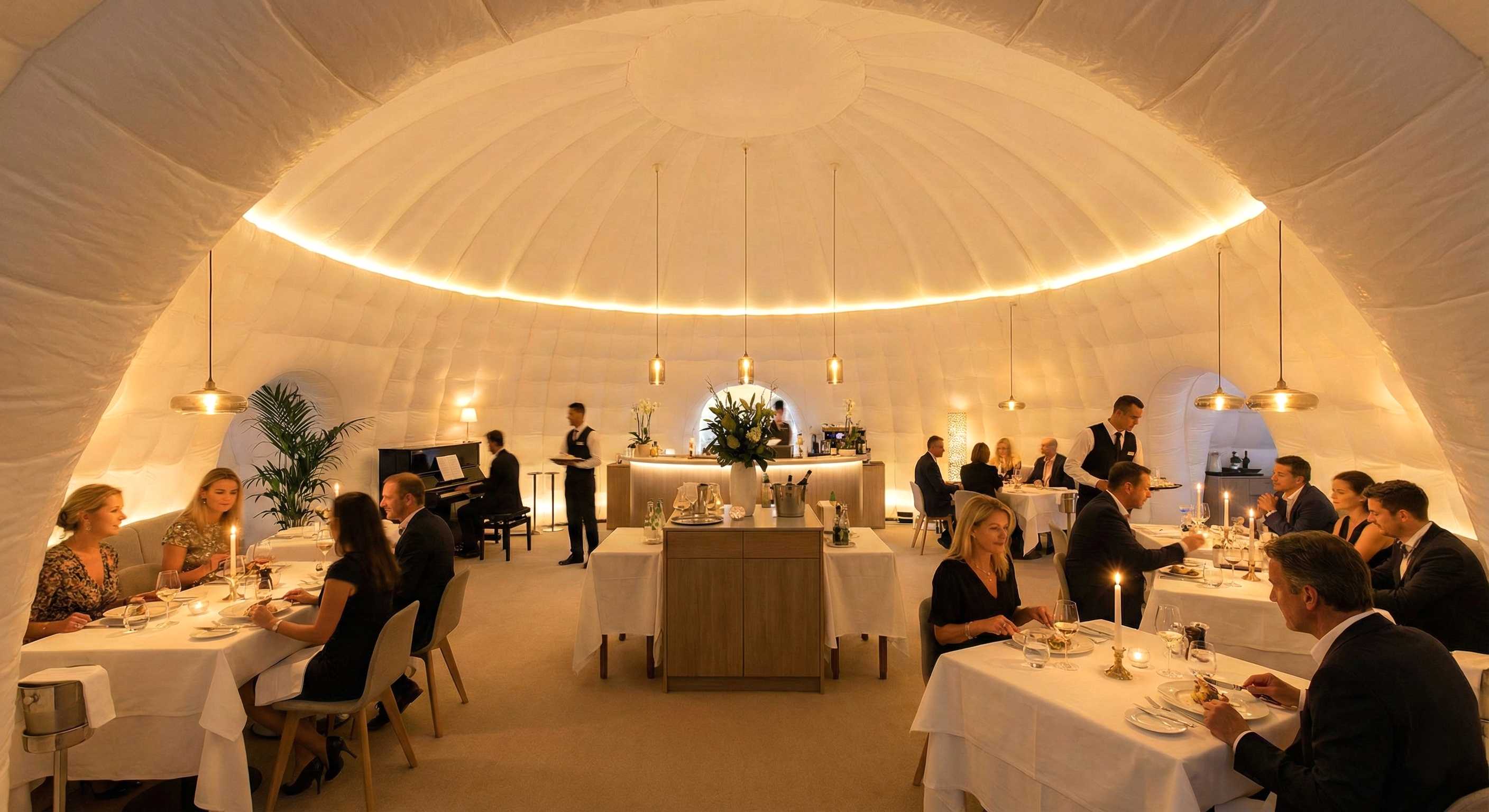 Ресторанное применение пневмоангаров