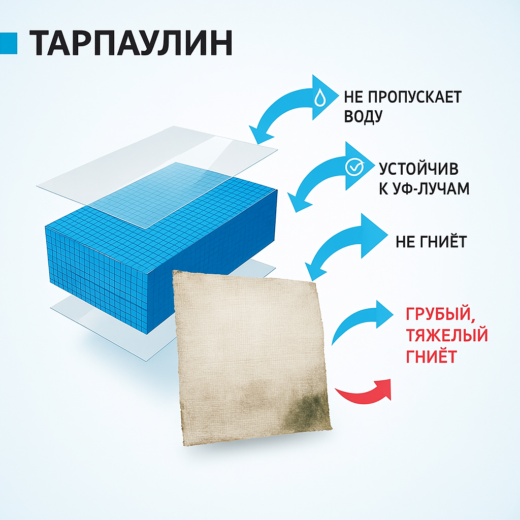 Структура материала тарпаулин
